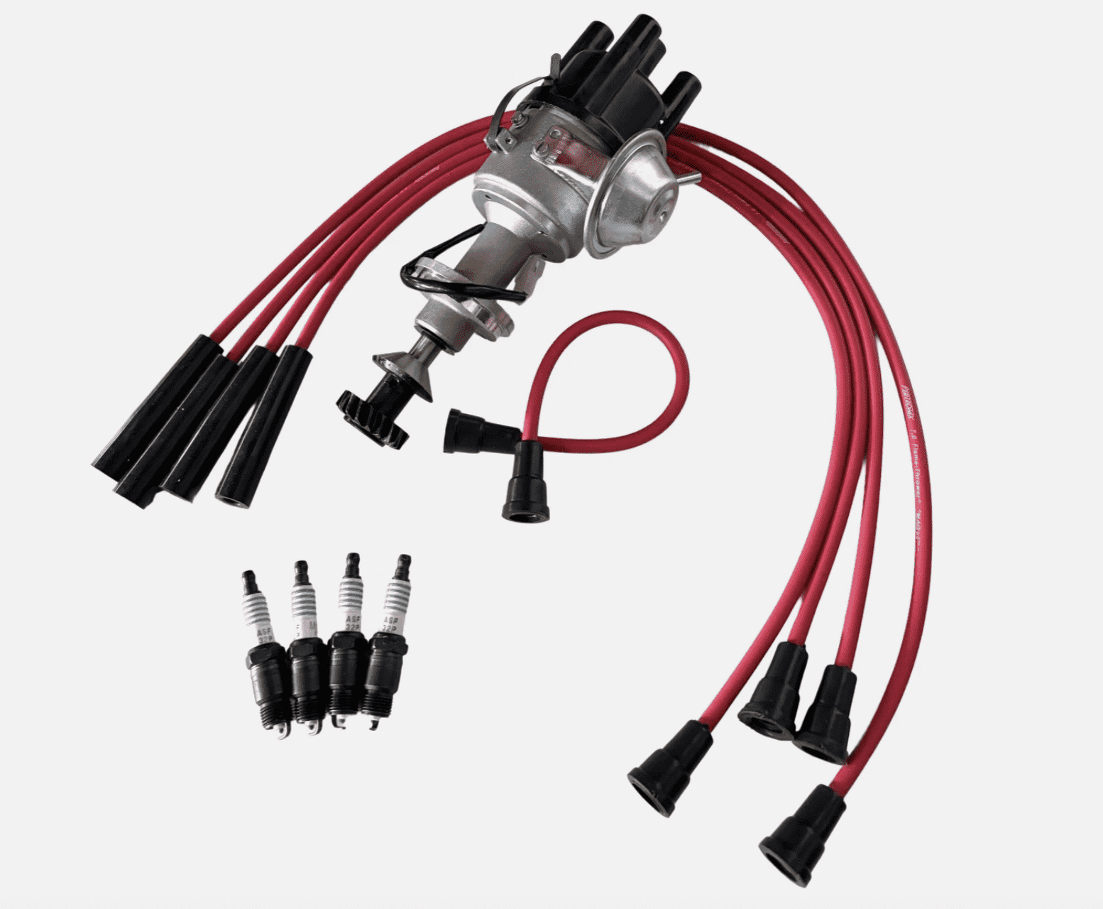 HEI Distributor + Wires + 8 Spark Plug BBF Ford F-250 /350 Eng 351C 370 ...