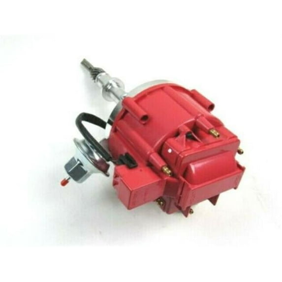 HEI Electronic Distributor Cap for Chevy Inline 6 Cylinder 230 250 292, Red