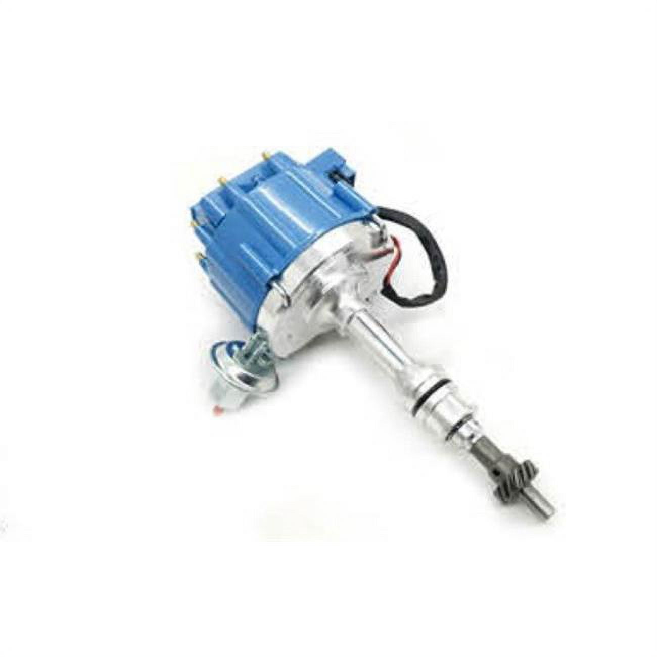 HEI Ignition Distributor Cap with 65K Coil for Ford 351C 351M 400 429 460, Blue