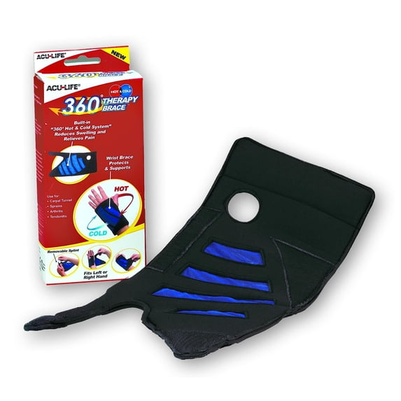 HEI400614 - 360 Cold Therapy Wrist Brace, Black, Universal