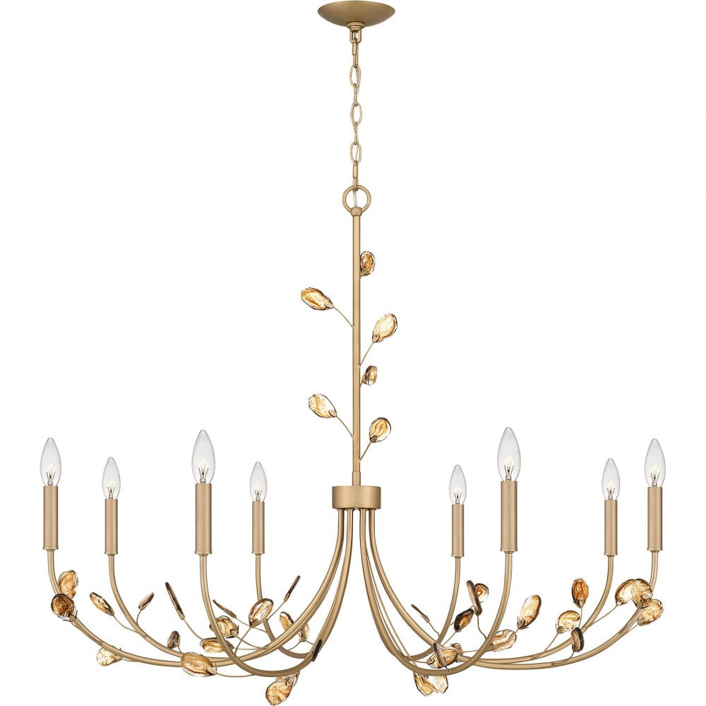 Heiress Bronze Gold 8-Light Candle Style Chandelier