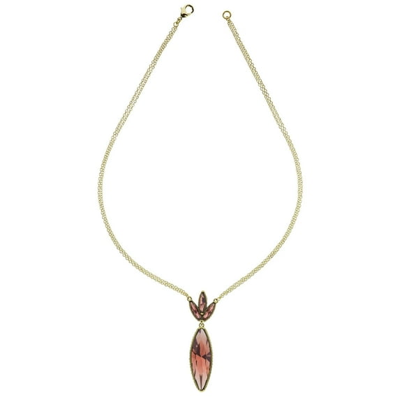 HEIDI DAUS"Fabulous Feng Shui" Crystal Chain Statement Necklace - Rosewood