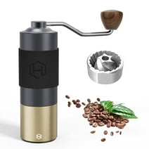 HEIHOX Manual Coffee Grinder Hand Conical Stainless Steel Burr Mill, Portable Hand Grinder 30g Capacity