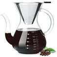 thumbnail image 1 of HEIHOX Pour Over Coffee Maker with Double Stainless Filter 8-Cup, Thickened Heat-Resistant Borosilicate Glass Pour Over Coffee Dripper, Stovetop Safe, 1 of 8