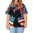 thumbnail image 1 of HEILAU 4th of July Shirts for Women Plus Size Independence Day American Flag Graphic Tees Patriotic Summer 2025 Funny T Shirt Stripes Print Tee Tops Patriotic T Shirts, 1 of 6