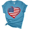 thumbnail image 1 of HEILAU 4th of July Shirts for Women American Flag Graphic Tees Independence Day Summer Chrysanthemum T Shirt Short Sleeve Patriotic T Shirts, 1 of 2