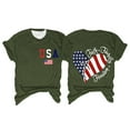 thumbnail image 1 of HEILAU 4th of July Shirts for Women Independence Day American Flag Graphic Tees Casual Short Sleeve Patriotic T Shirts Loose Summer Tops, 1 of 3