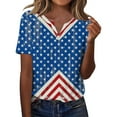 thumbnail image 1 of HEILAU 4th of July Shirts for Women Independence Day American Flag Graphic Tees Loose Fit Short Sleeve V Neck Patriotic T Shirts, 1 of 7