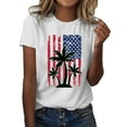 thumbnail image 1 of HEILAU 4th of July Shirts for Women Independence Day American Flag Graphic Tees Loose Fit Summer Tops Short Sleeve Patriotic T Shirt, 1 of 5