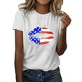 thumbnail image 1 of HEILAU 4th of July Shirts for Women Independence Day American Flag Graphic Tees Loose Fit Summer Tops Short Sleeve Patriotic T Shirt, 1 of 4