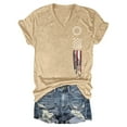 thumbnail image 1 of HEILAU 4th of July Shirts for Women Independence Day American Flag Graphic Tees Patriotic Short Sleeve V Neck T Shirts Summer Tops, 1 of 2
