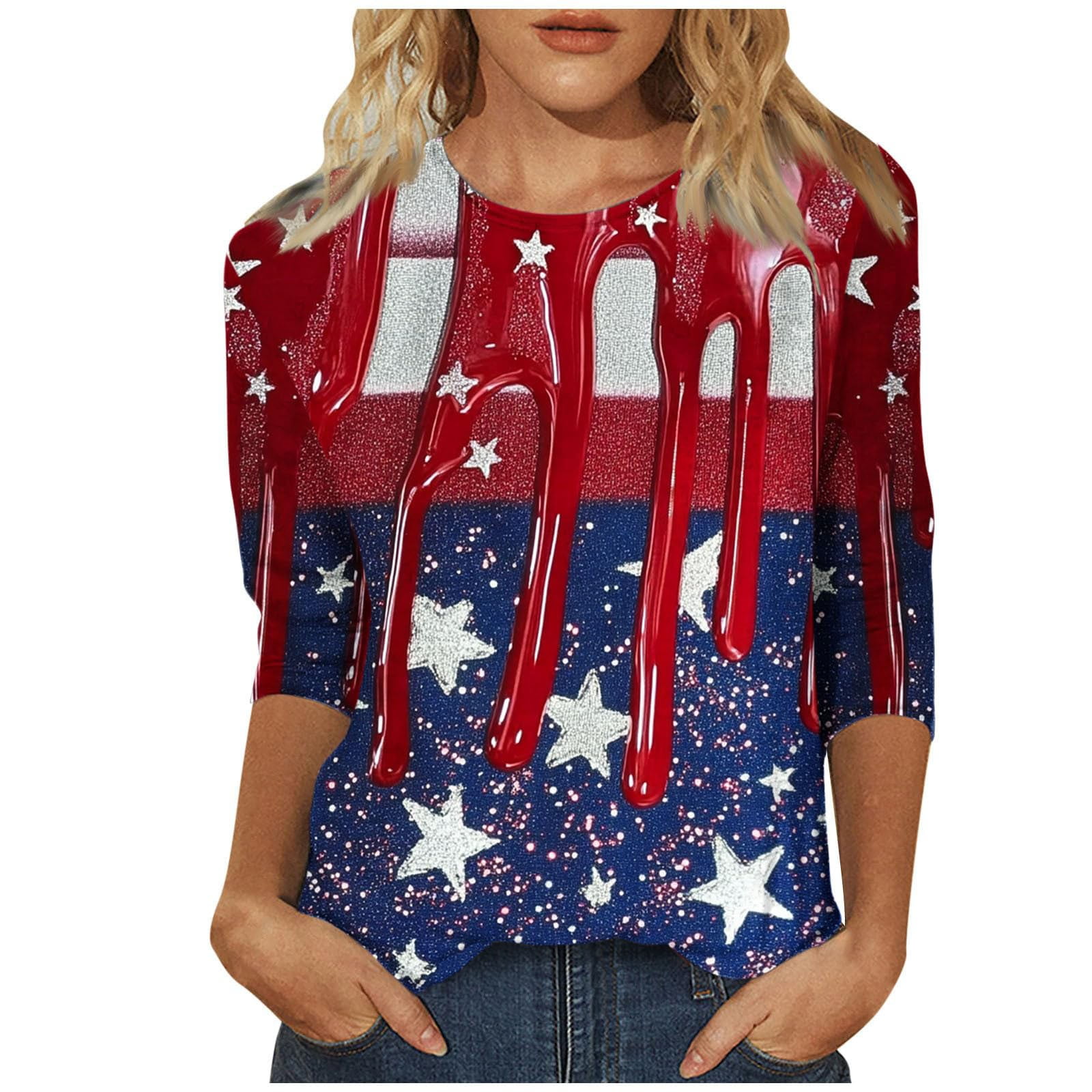 Women's Vintage Patriotic Flag T-Shirt - Inspired By \"Try That In A Small Town\" Song, USA Country Music Lover Tee