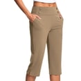 thumbnail image 1 of HEILAU Dressy Capri Pants for Women High Waisted Work Casual Cropped Pants Summer Slacks Stretch Dress Pants with Pockets, S-5XL Khaki, 1 of 7