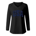 thumbnail image 1 of HEILAU Independence Day Shirts for Women American Flag Graphic Tees Ladies Casual Letter Printed Long Sleeve T Shirt Patriotic Tops, 1 of 5