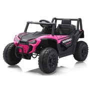 HEIMILI 12V Kids Ride On UTV,Ride on Car Toy w/Remote Control,Electric Off-Road UTV Truck,Remote w/ LED Lights MP&Music Bluetooth USB for Kids,Boys and Girls Aged 3-6 Years Pink