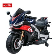 HEIMILI 24V Aprilia Kids Motorcycle Electric Motorbike Ride on Toy w/LED Lights Bluetooth Music Battery Powered 12MPH for Kids 3-6 Years Old