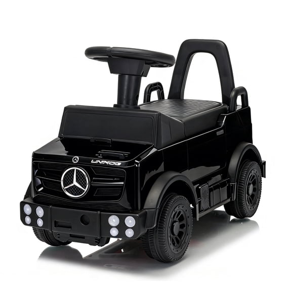 HEIMILI Kids Push Car, Licensed Mercedes-Benz Unimog,Toddler Ride On Toy with Anti-Slip Wheels & Safety Bumper Guards, Foot to Floor Toy for Indoor & Outdoor,Black