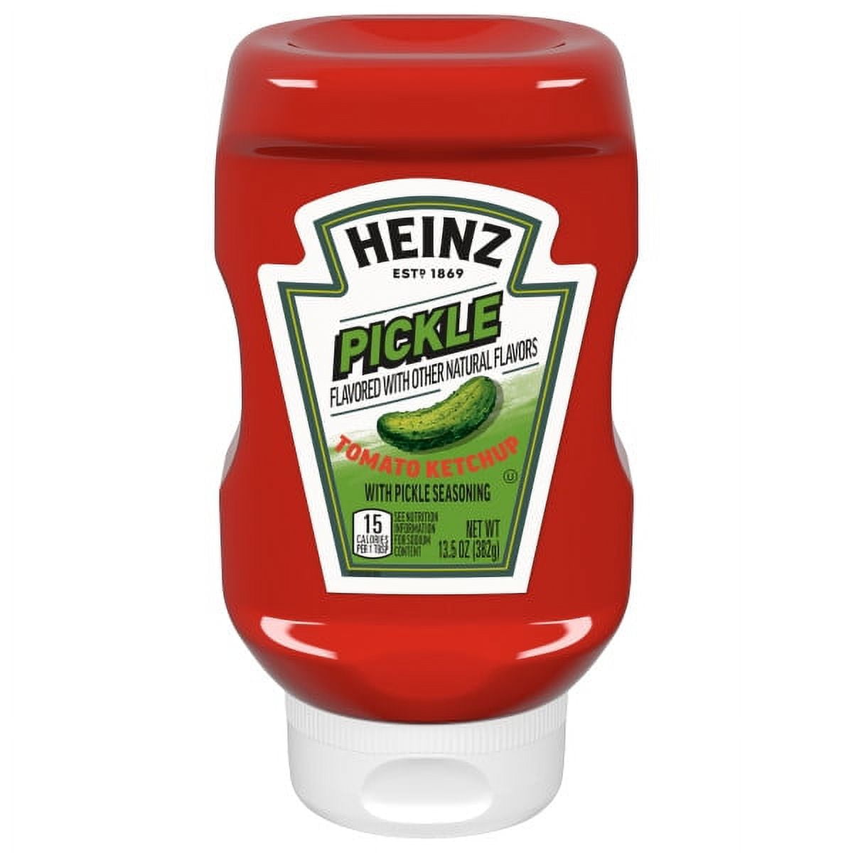 Heinz Pickle Flavored Ketchup, 13.5 oz Bottle, Liquids, Casein-Free
