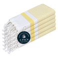 thumbnail image 1 of HEIRLOOM COMFORT 5 Pack Lemon Yellow Turkish Kitchen Towels 16"x26", 100% Cotton, Ultra Absorbent, Soft, Quick Dry, Washable, Dish Tea Towel with Tassels for Drying Dishes, Cleaning, Kitchen Use, 1 of 7