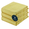 thumbnail image 1 of HEIRLOOM COMFORT Dual Waffle Weave Kitchen Towels, 3 Pack, 16x26 Inch, 100% Cotton, Reversible, Super Absorbent, Quick Dry, Soft for Cleaning, Durable Dishcloth Set, Hand Towels, Lemon Yellow, 1 of 7