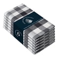 thumbnail image 1 of HEIRLOOM COMFORT Cloth Napkins Set of 6, 100% Cotton Napkin, Soft & Reusable Gingham Napkins for Dinner, Wedding, Dining, 18" x 18", Dark Grey, Light Grey, Natural, 1 of 6