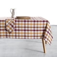 thumbnail image 1 of HEIRLOOM COMFORT Gingham Check Tablecloth 52x70 Inch, 100% Cotton, Reusable Dining Table Cover for Rustic Decor, Parties, Gatherings, Weddings - Burgundy Wine, Brown, Mustard Yellow, Natural, 1 of 7