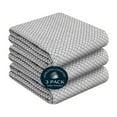 thumbnail image 1 of HEIRLOOM COMFORT Grey Honeycomb Kitchen Towels 3 Pack, 16x26 Inch, 100% Cotton, Fast Dry, Ultra Absorbent, Reusable Dish Towels for Drying Dishes, Cleaning & Home Kitchen Essentials, 1 of 6