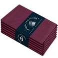 thumbnail image 1 of HEIRLOOM COMFORT Hemstitched Cloth Napkins Set of 6, 100% Cotton Napkin, Soft & Reusable Cotton Napkins, Hemstitched Napkin for Dinner, Wedding, Dining, 18" x 18" (Burgundy Wine, Maroon), 1 of 7