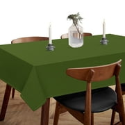 HEIRLOOM COMFORT Mint Green Cotton Tablecloth, Table Cloth 52x70 Inch, Fits 4-6 Seats, Soft, Durable, Washable, Wrinkle Resistant, Rectangle Table Cover for Dining, Baby Showers, Spring Events, Decor