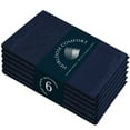 thumbnail image 1 of HEIRLOOM COMFORT Navy Blue Cloth Napkins Set of 6, 18 x 18 Inch - 100% Cotton, Reusable, Soft, Absorbent, Washable - Elegant Hemstitch Mitered Edges - Ideal for Weddings, Dinner, Holiday Gatherings, 1 of 7