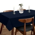 thumbnail image 1 of HEIRLOOM COMFORT Navy Blue Table Cover, 100% Cotton Tablecloth 60x102 Inch, Fits 8-10 Seats, Soft, Durable, Washable, Wrinkle Resistant, Rectangle Table Cloth for Dining, Holiday Celebrations, Dinner, 1 of 2