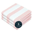 thumbnail image 1 of HEIRLOOM COMFORT Orange Stripe Cotton Kitchen Towels Set of 3, Durable & Super Absorbent Dishcloths Pack, Multi Pin Stripe Towel Set, Quick Dry Towels for Daily Kitchen Use, Wiping & Drying Dishes, 1 of 7