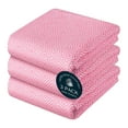 thumbnail image 1 of HEIRLOOM COMFORT Pink Kitchen Towels 3 Pack, Ultra Absorbent, Diamond Weave Durable Towel Set, 100% Cotton, Reusable, Quick Dry Dish Towels for Cleaning Counters, Drying Dishes, Everyday Cleanup, 1 of 7