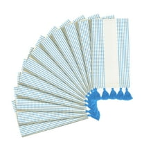 HEIRLOOM COMFORT Turquoise Blue Decorative Dotted Kitchen Towels 16x26 Inch, 12 Pack, 100% Cotton, Soft & Absorbent Dish Towels with Tassels, Quick-Dry for Cleaning, Drying Dishes, and Daily Use