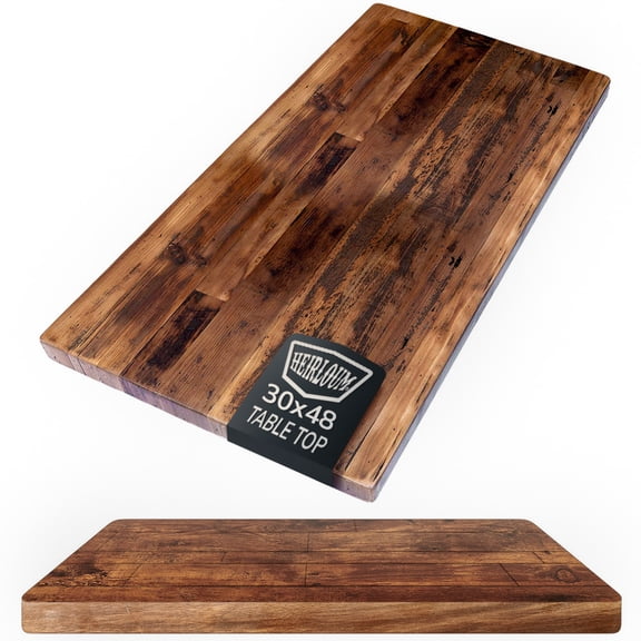 HEIRLOUM Rustic Harvest Reclaimed Wood Table Top for Home, Restaurants, and Cafes (30" x 48" Table Top, IMSP3048)