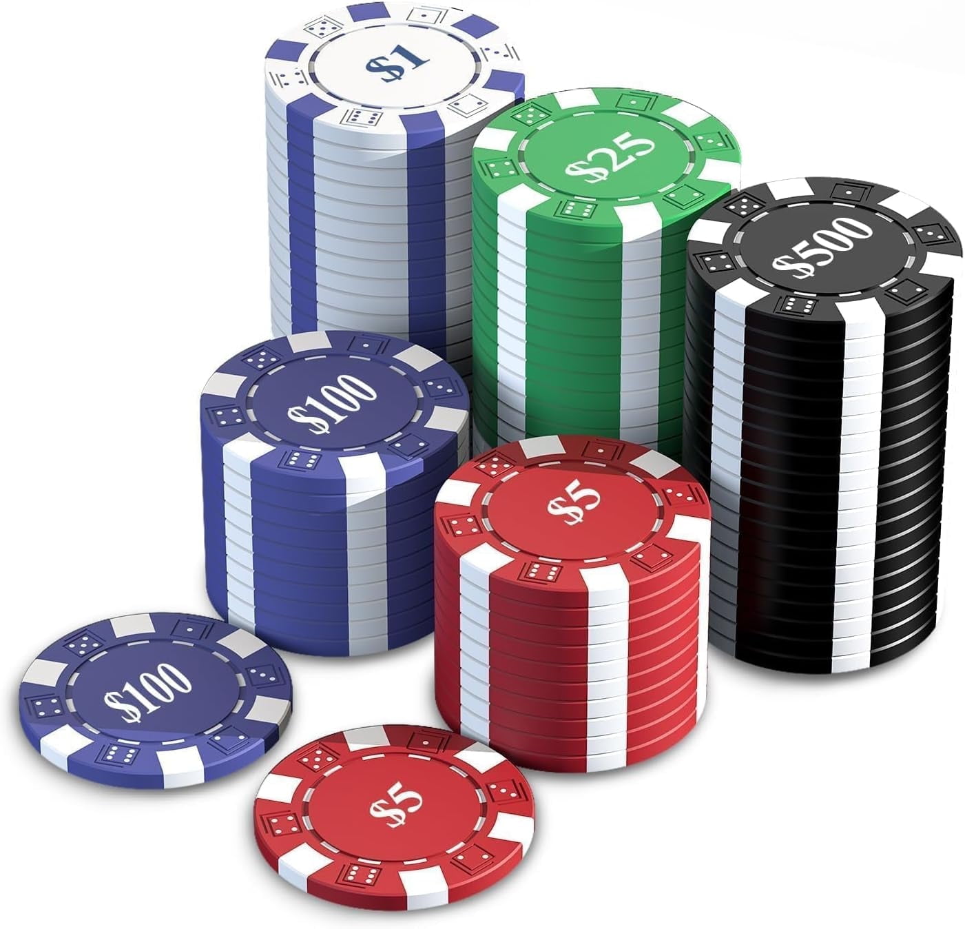 YH Poker Set – 3 Dealer Buttons (5,1 Cm) Für Texas Hold'em, Professionelle Qualität, Casino-Style