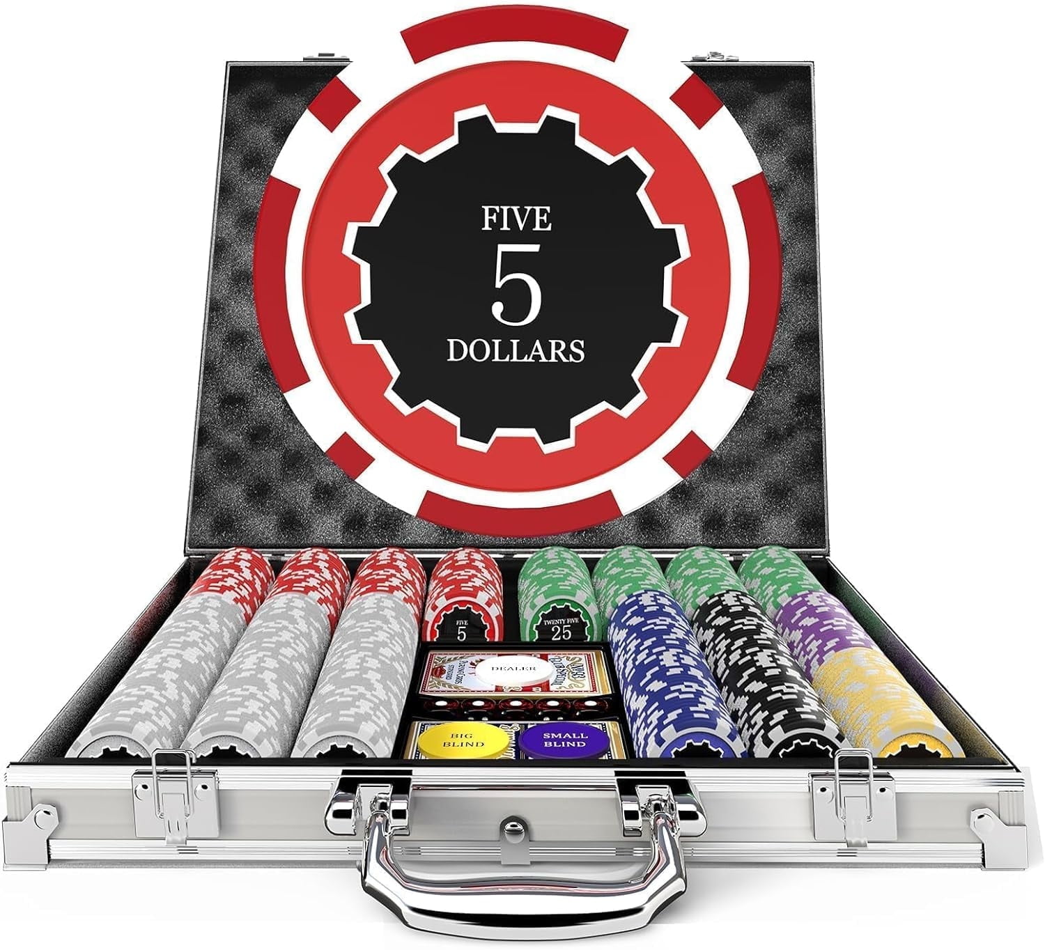 Gymax Tournament Casino-Grade 500-Piece Clay Poker Chip Set with Aluminum Case - Walmart.com Gymax Tournament Casino-Grade 500-Piece Clay Poker Chip Set with Aluminum Case - Walmart.com