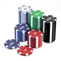HEITOK Poker Chip Set, 100-piece, 11.5g - Texas Hold 'em Poker Chips with Aluminum Case, Denominations from $1 to $500, Perfect for Blackjack & Casino Games - Ideal for Walmart US Market Sellers
