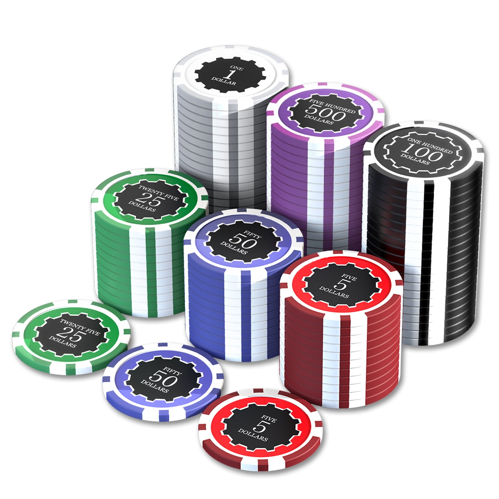Heitok Poker Chip Set, 100Piece, 11.5g Texas Hold 'Em Poker Chips