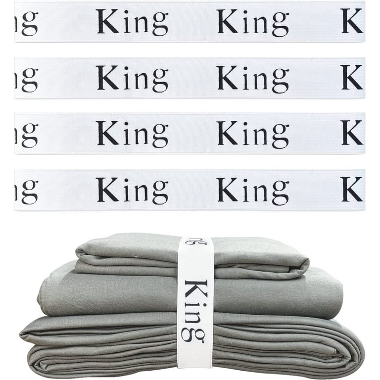 HEJULIK 4 Pcs Sheet Keeper Closet Organization - Bed Sheets Set Storage  Organizer -Linen Labels Sheet Organizer (King)