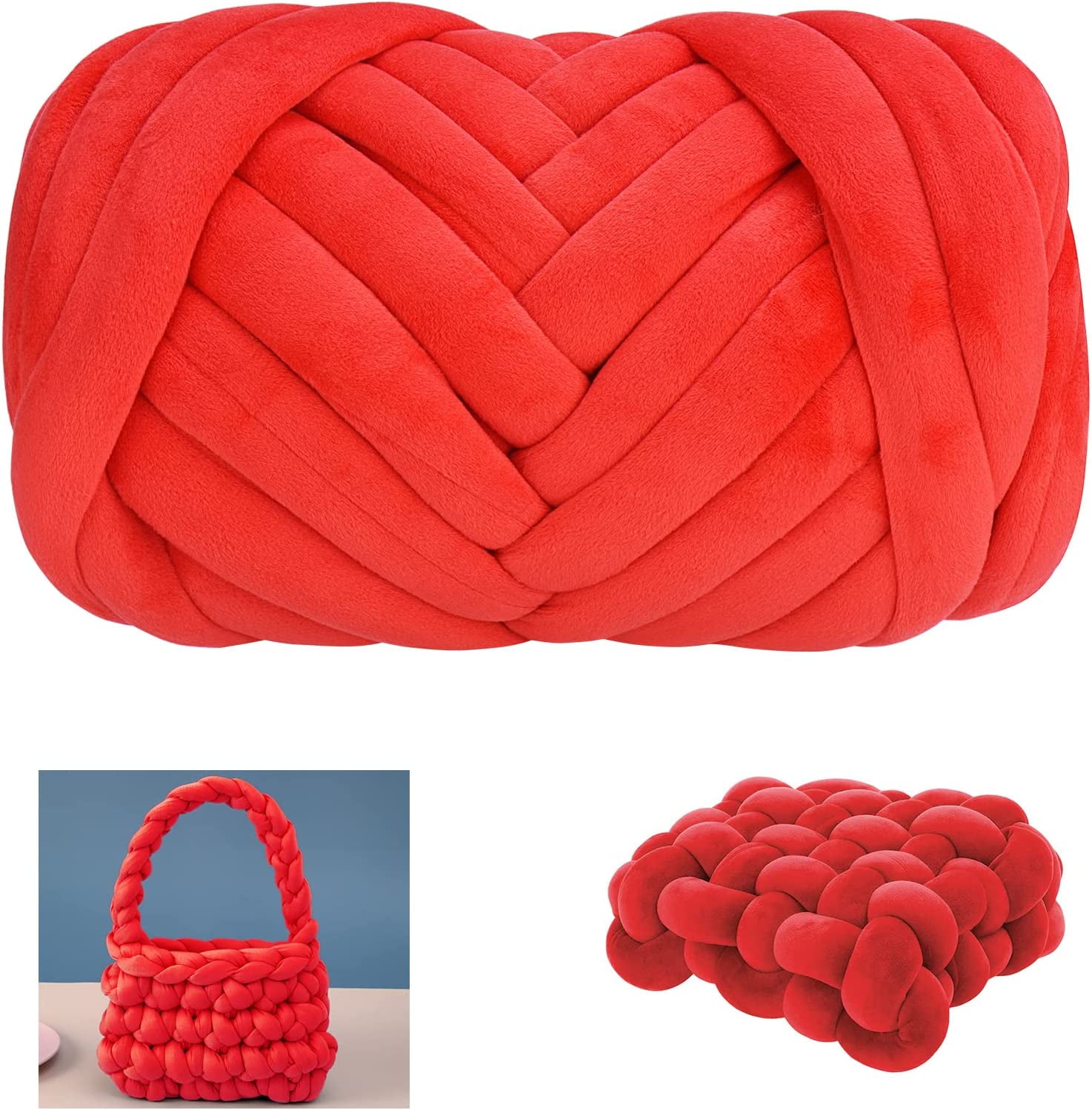 HEJULIK Chunky Cotton Yarn for Arm Knitting Crochet Super Saver Jumbo