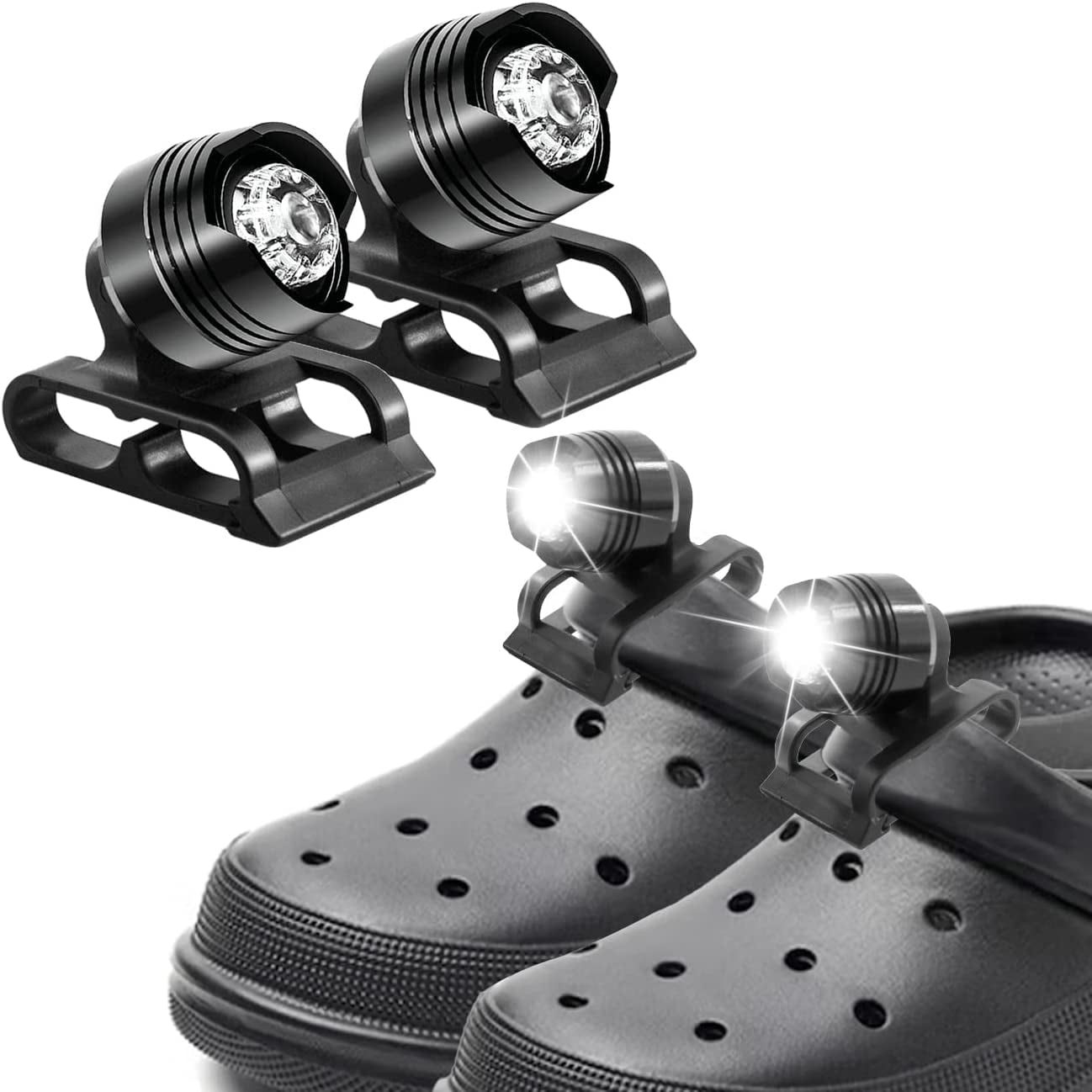 HEJULIK Headlights for Croc, 2pcs Lights Flashlights for Shoes
