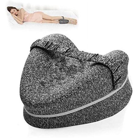 HEJULIK Leg Pillow | Ergonomic Side Sleeping Pillows | Memory Foam Knee Pillow with Strap for Side Sleeper | Leg Support Cushion with Removable and Washable Cover