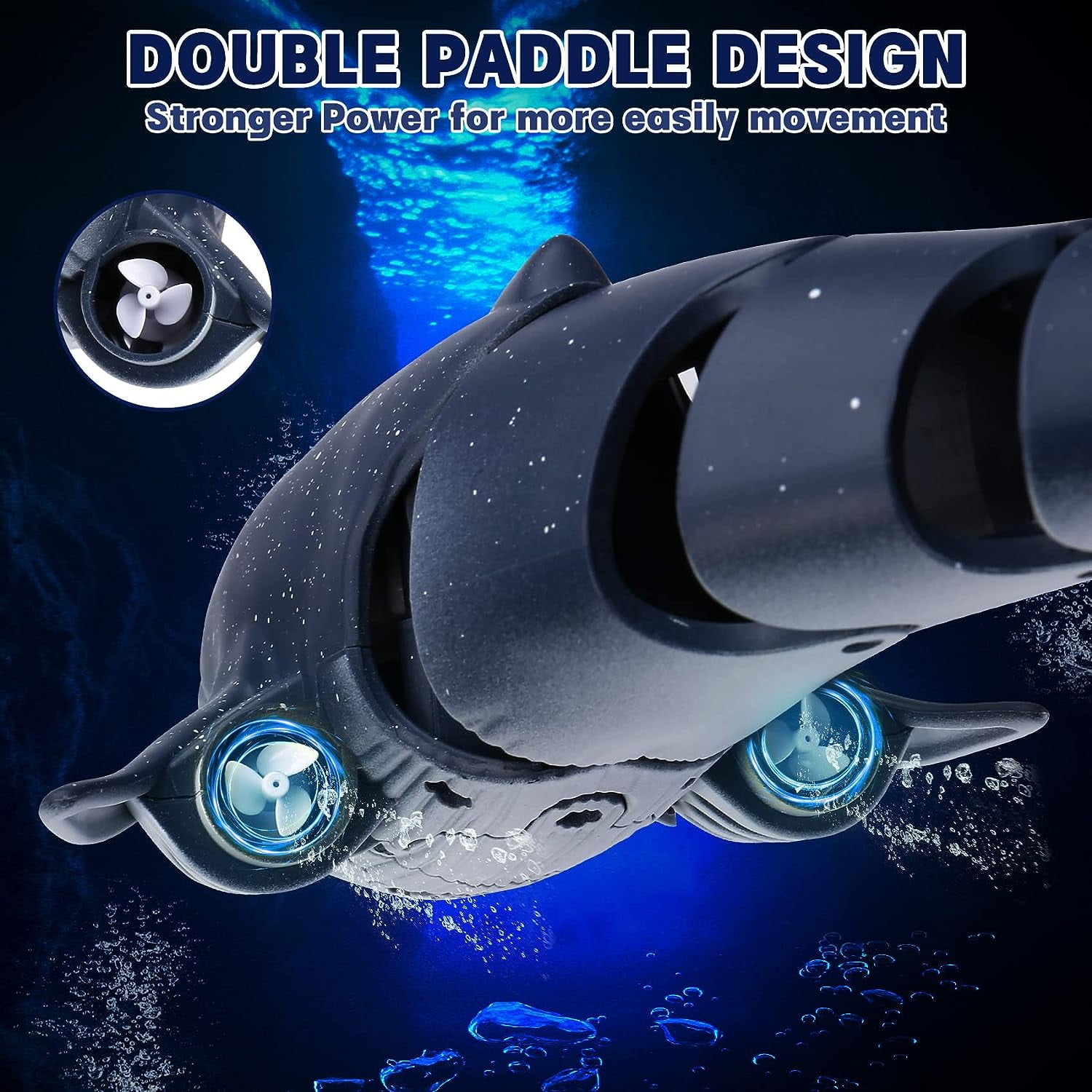 HEJULIK Pool Toys Remote Control Whale Shark Toys Outdoor RC Boat Water Toys for Kids Age 6