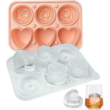 Ice Cube Mold Silicone Rose Diamond Shaped Ice Cube Tray - Temu Philippines
