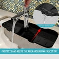 thumbnail image 1 of HEJULIK Silicone Faucet Splash Guard, Faucet Handle Drip Catcher Tray, Kitchen Guard for Faucet, Sink Splash Guard for Kitchen Bathroom, Farmhouse and RV, Black, 1 of 6