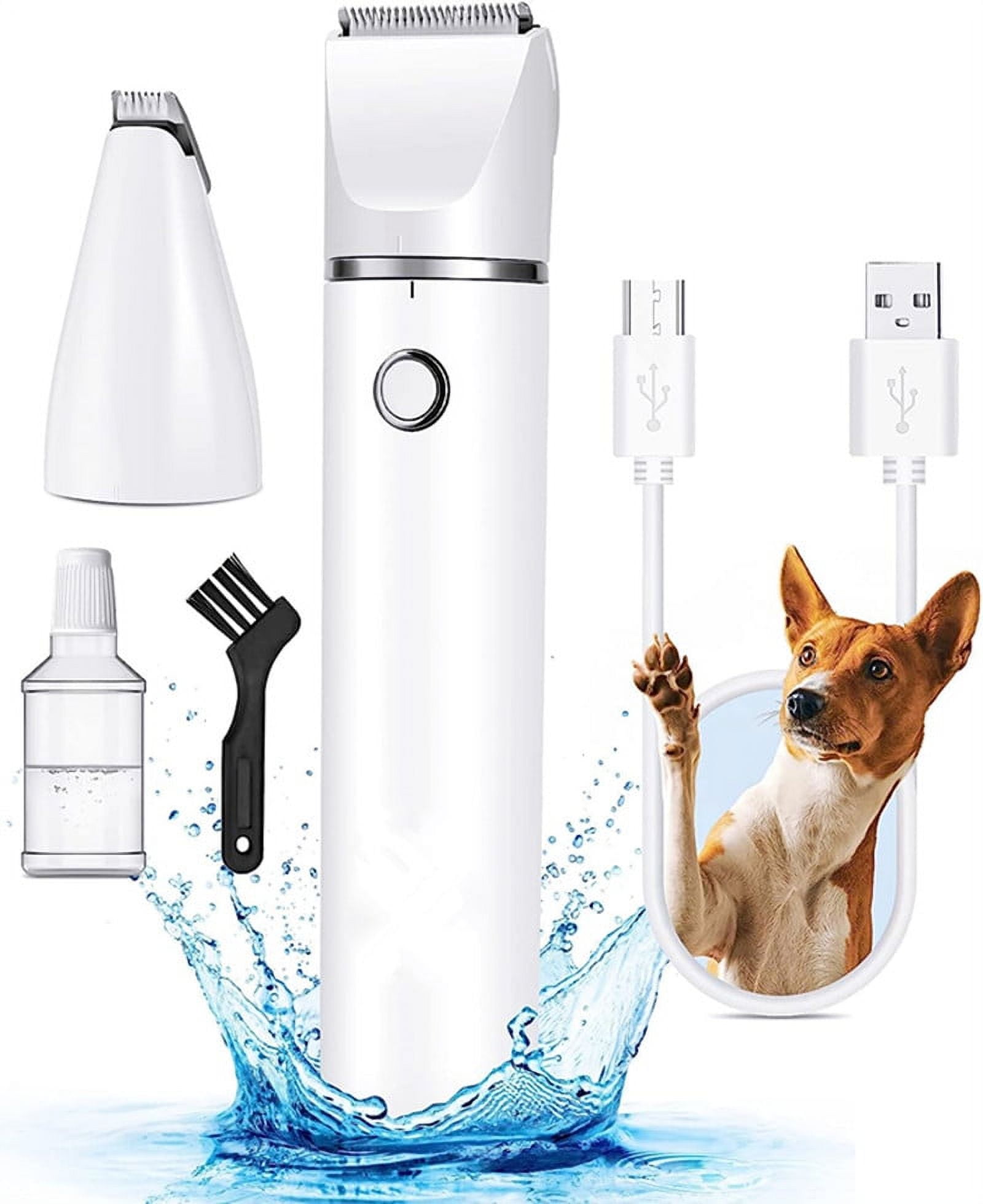 HEJULIK USB Cordless Dog Paw Trimmer Low Noise Dog Clippers with
