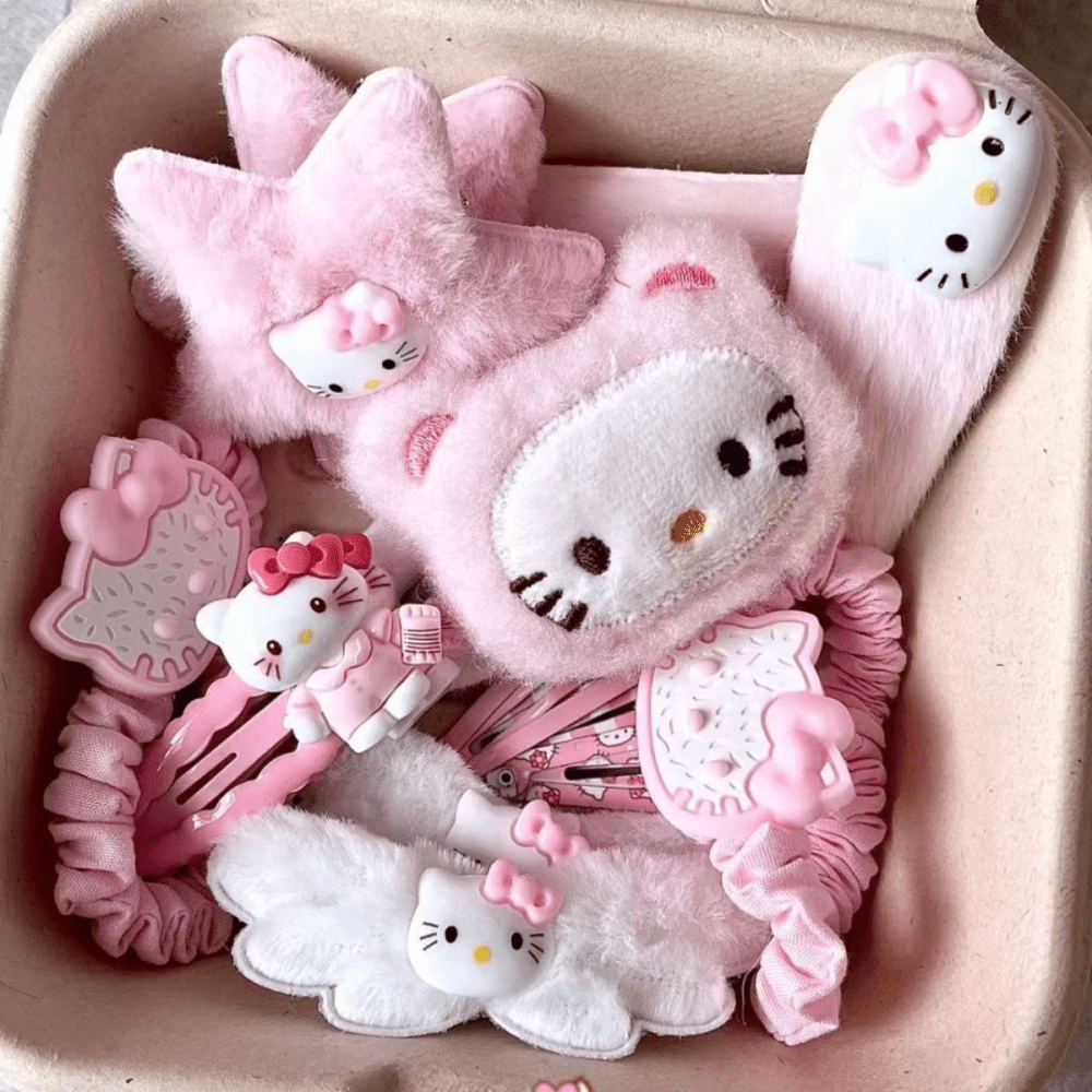 15PCS Hello Kitty Cute Cartoon Hair Clips for Girls  display picture 2