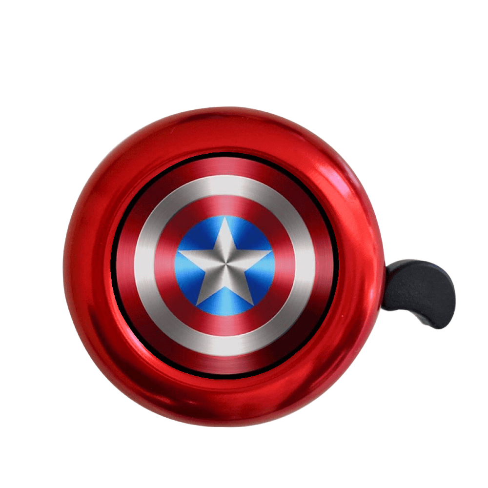 HELANHO Captain America Superhero Bike Bell 5x5cm Cartoon-Design