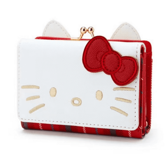 HELANHO Cute Cartoon Hello Kitty PU Leather Wallet, Zipper Card Holder with Clip, Compact & Stylish QQH63-1443